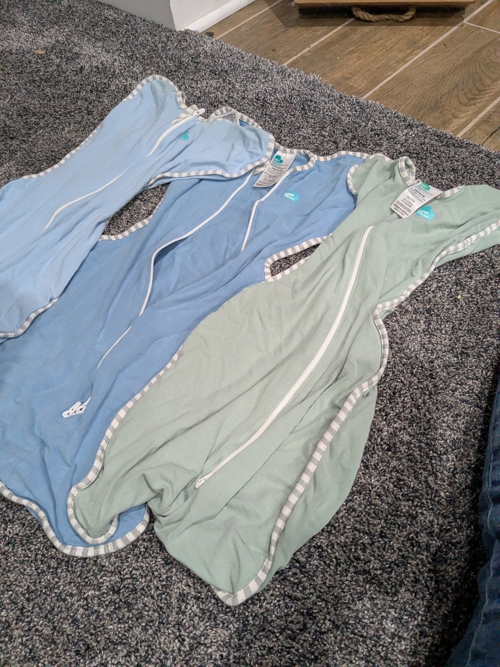 Love to dream Sleeveless Sleep Sacks in Blue & Sage Green - 3-Pack